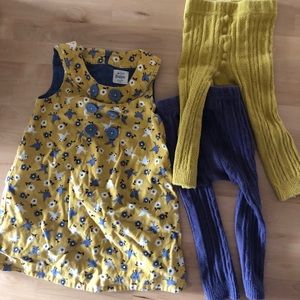 Mini Boden dress with matching tights